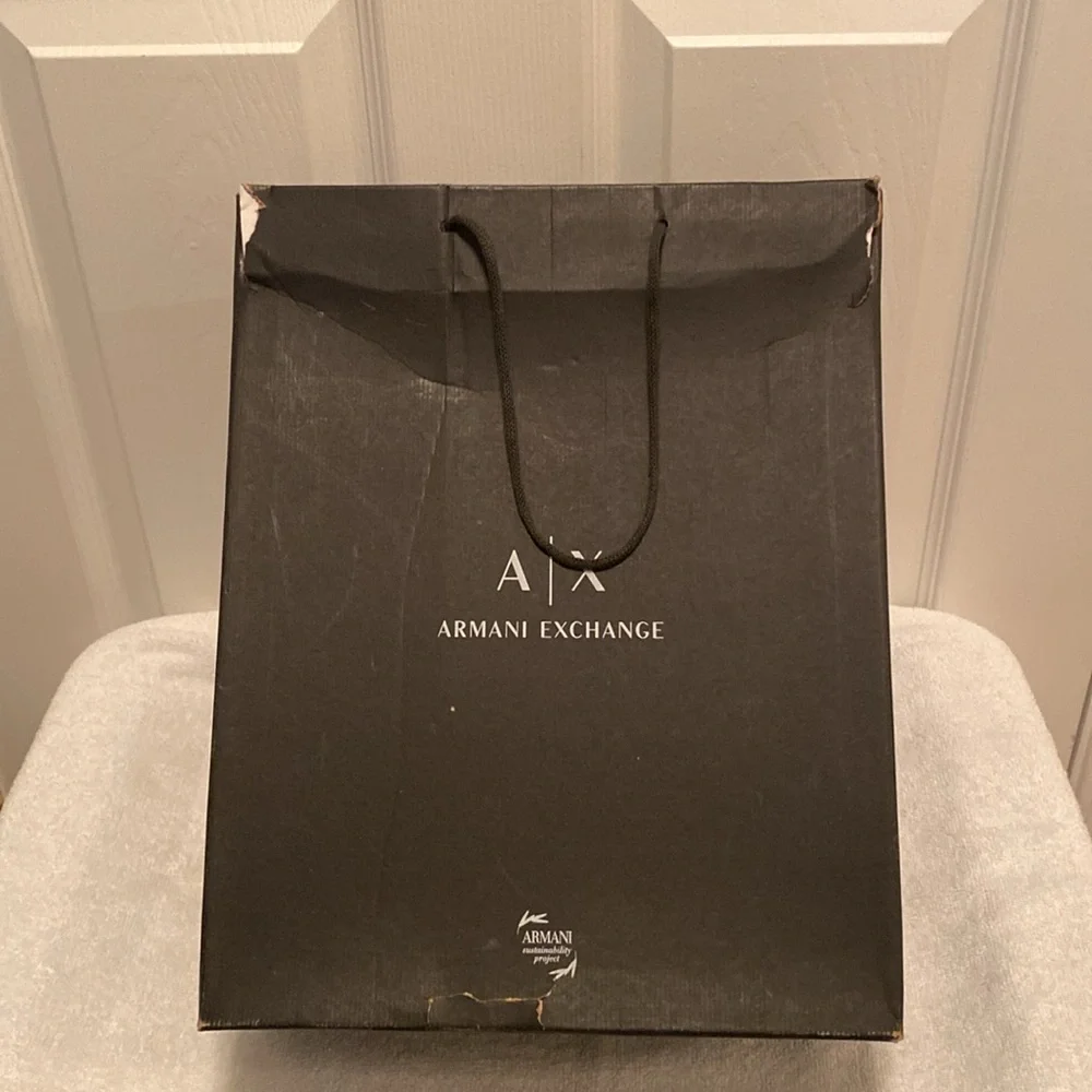 Brand New Armani Exchange Black Knit Sneakers…size 9 - Picture 7 of 10